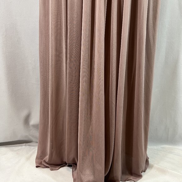 BIRDY GREY KIKO Mesh Mauve Halter Maxi Formal Dress Size Small - Picture 7 of 13